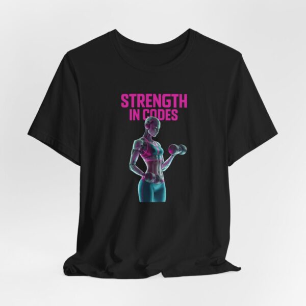 T-Shirt - Female Android Strength in Codes Workout Tee