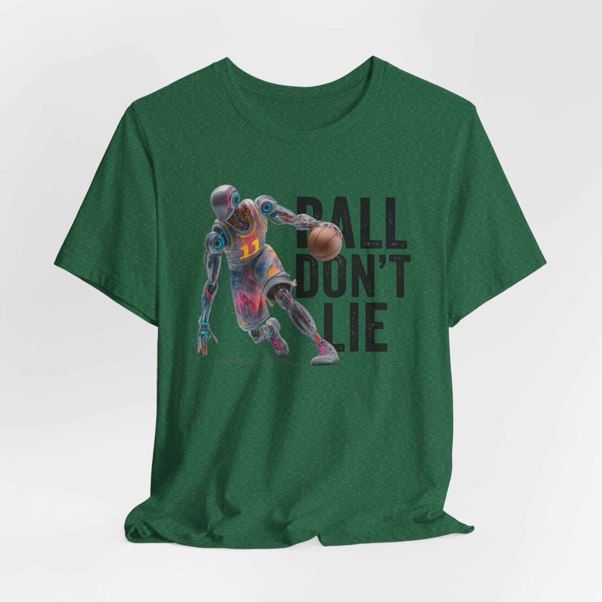 Robot Basketball Unisex Tee - Ball Don't Lie Design - Image 3