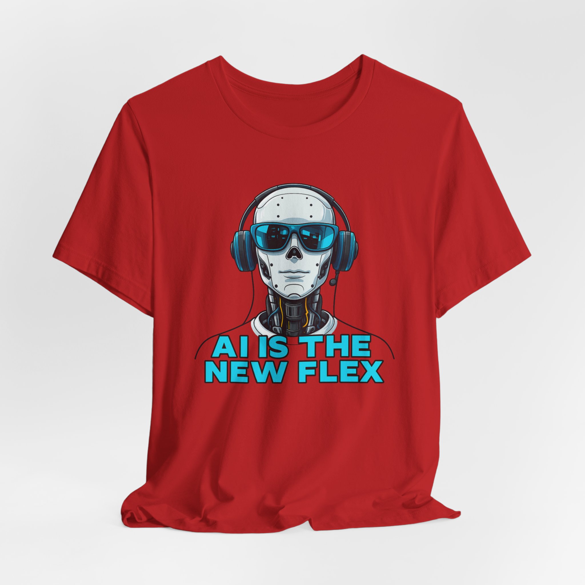T-Shirt - 'AI Is The New Flex' Futuristic AI Robot Design - Image 2