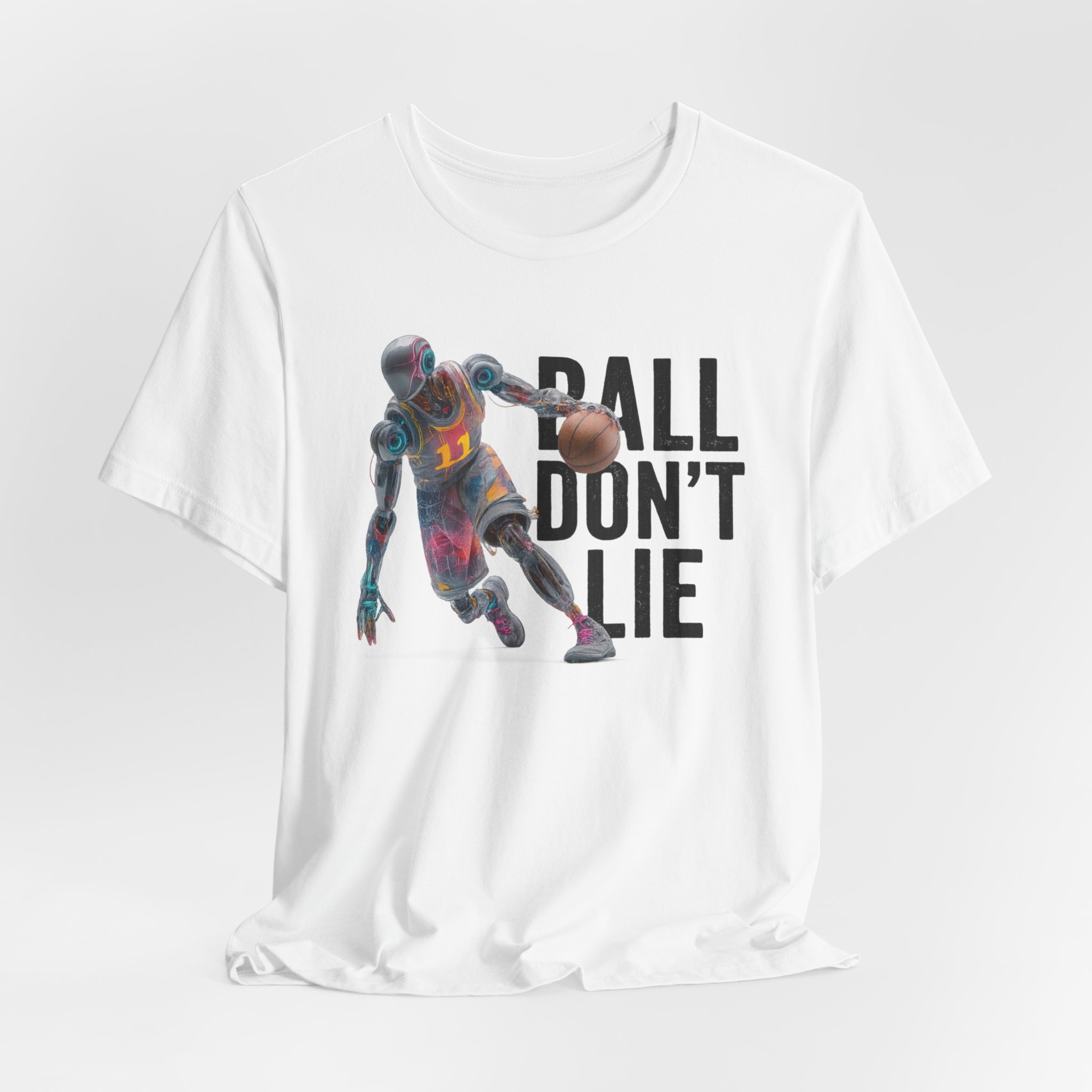 Robot Basketball Unisex Tee - Ball Don't Lie Design - Image 2