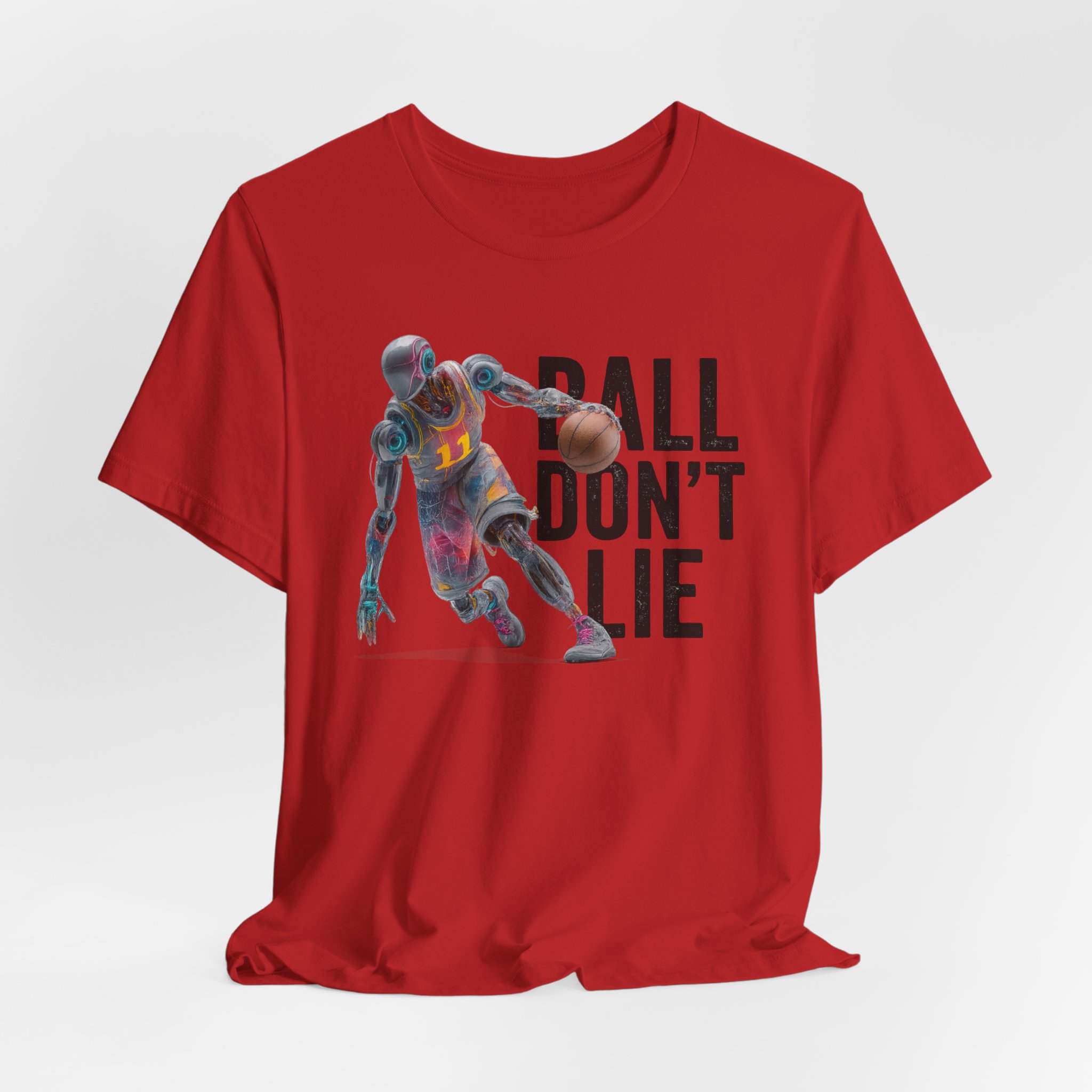Robot Basketball Unisex Tee - Ball Don't Lie Design - Image 5