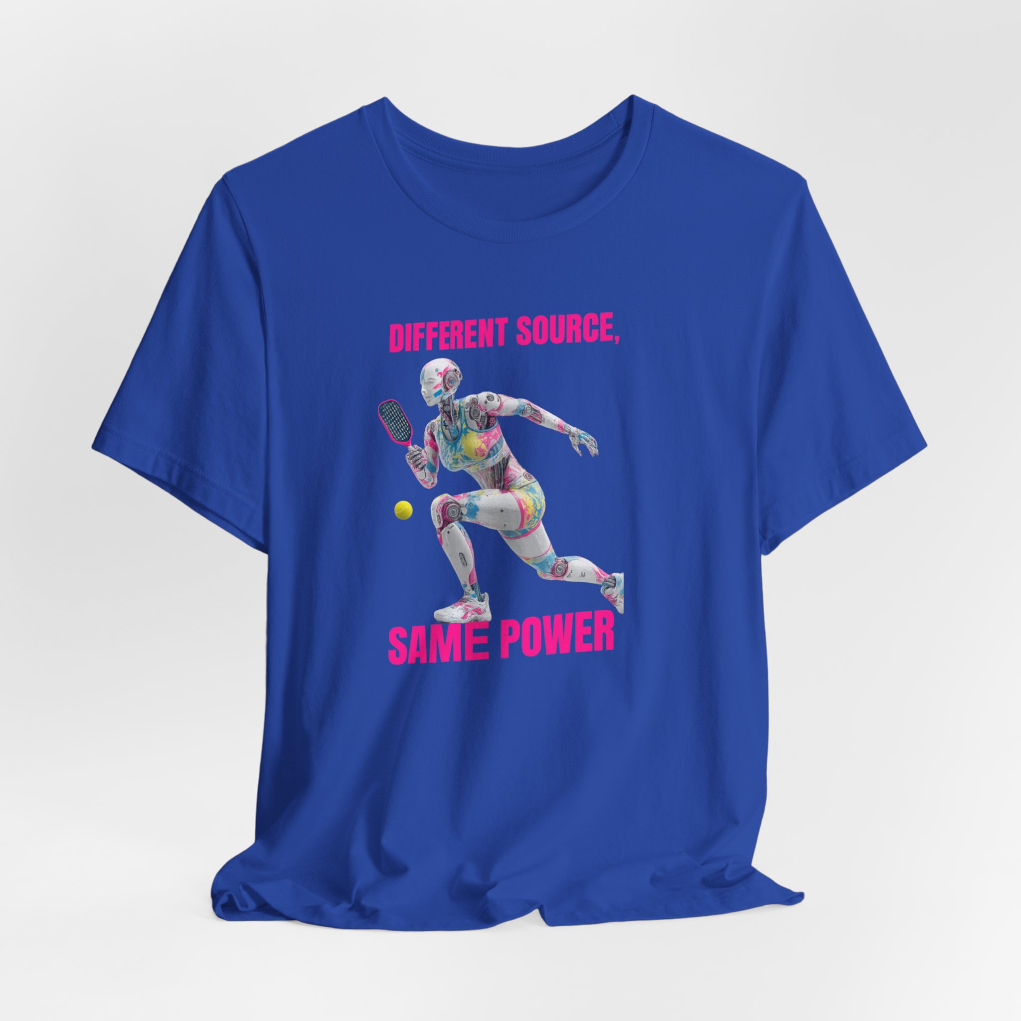 T-Shirt - Futuristic Female Humanoid AI Robot Pickleball Player Tee - Image 5