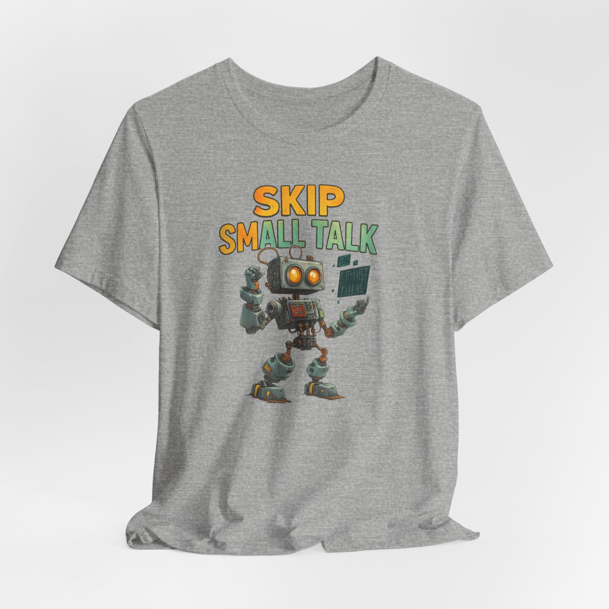 T-Shirt - Futuristic Robot 'Skip Small Talk' - Image 4