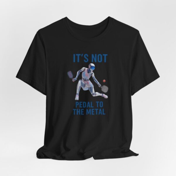 Short Sleeve Tee - Futuristic Female Humanoid AI Robot Playing Pickleball
