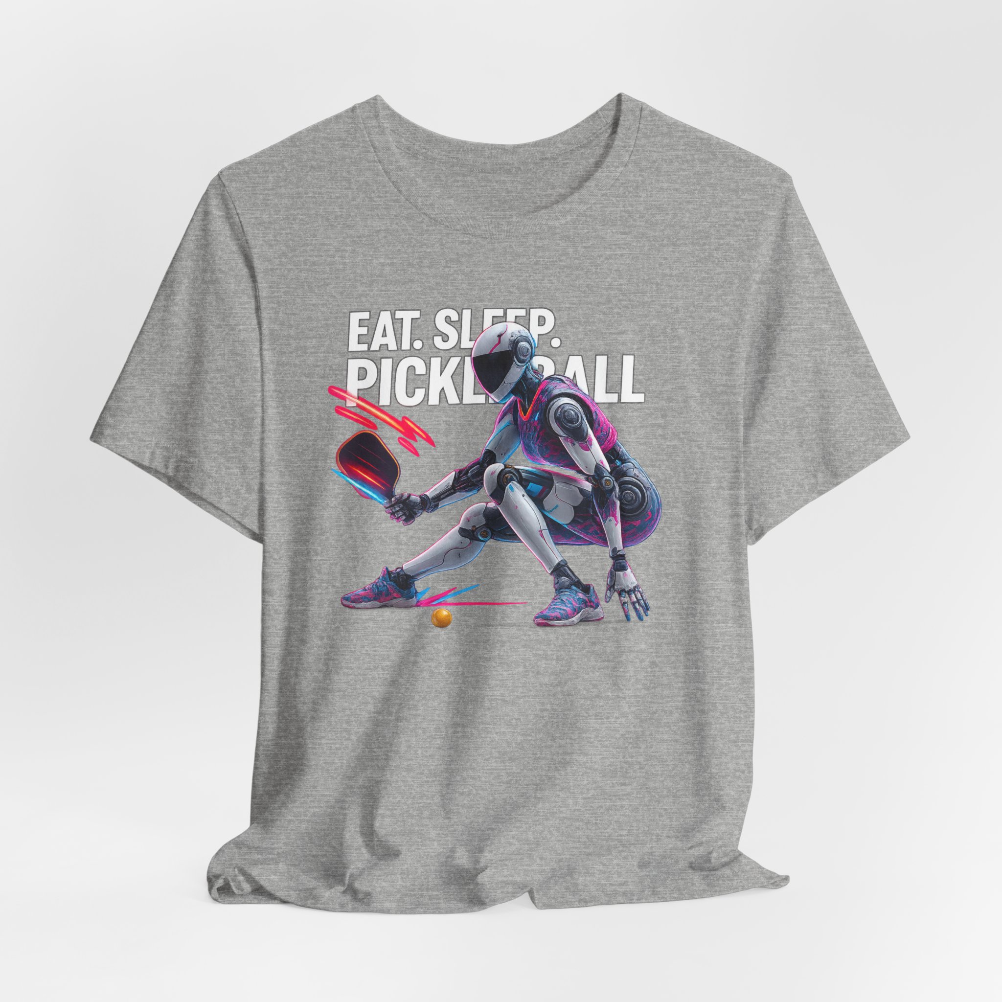 T-Shirt Futuristic Female Humanoid AI Robot Pickleball Tee - Image 5