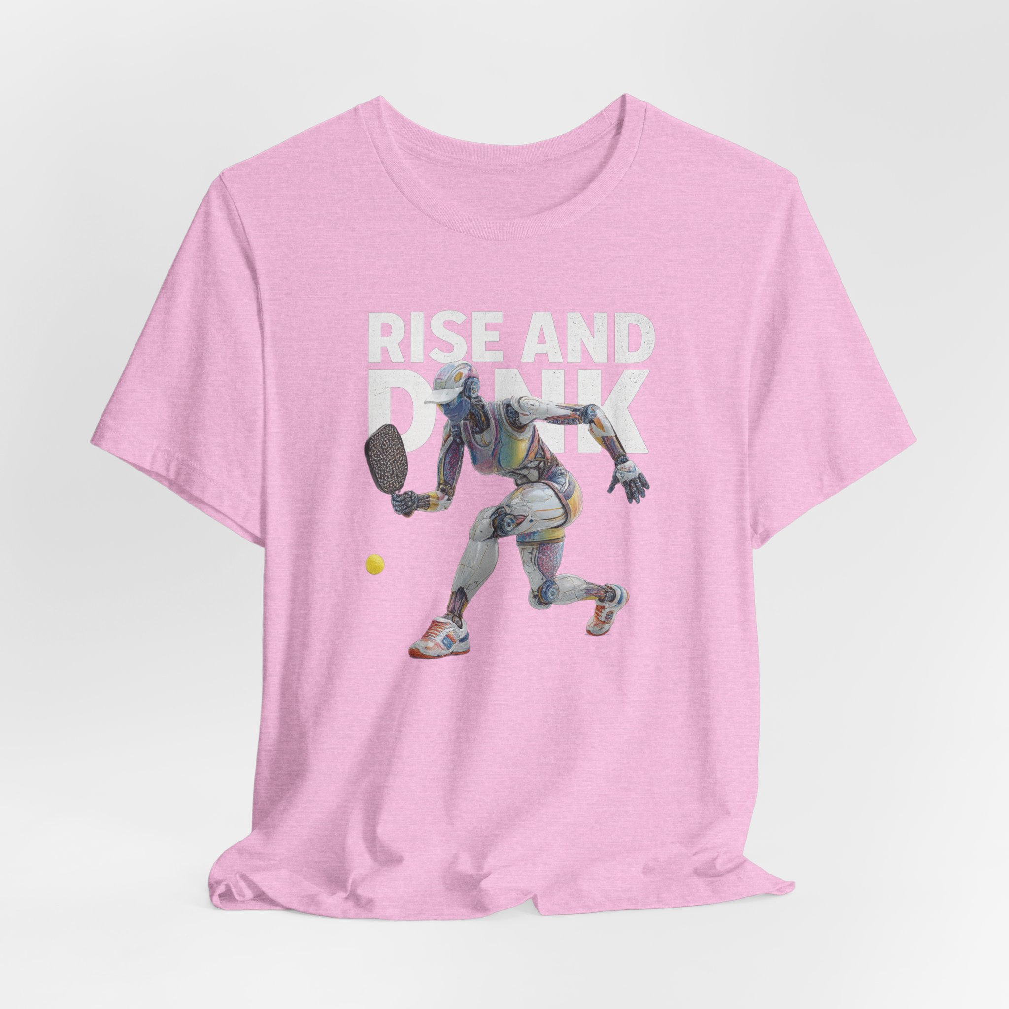 T-Shirt Futuristic Female Humanoid AI Robot Pickleball Rise and Dink Tee - Image 5