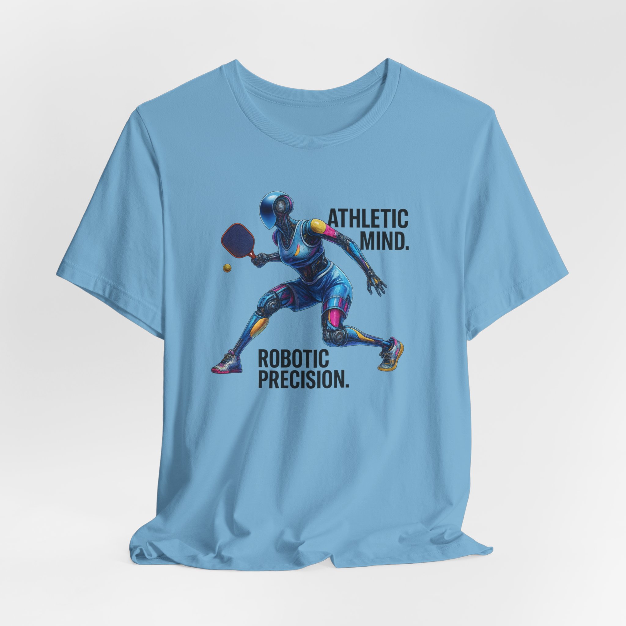 T-Shirt Futuristic AI Robot Pickleball Player Athletic Mind Design - Image 6