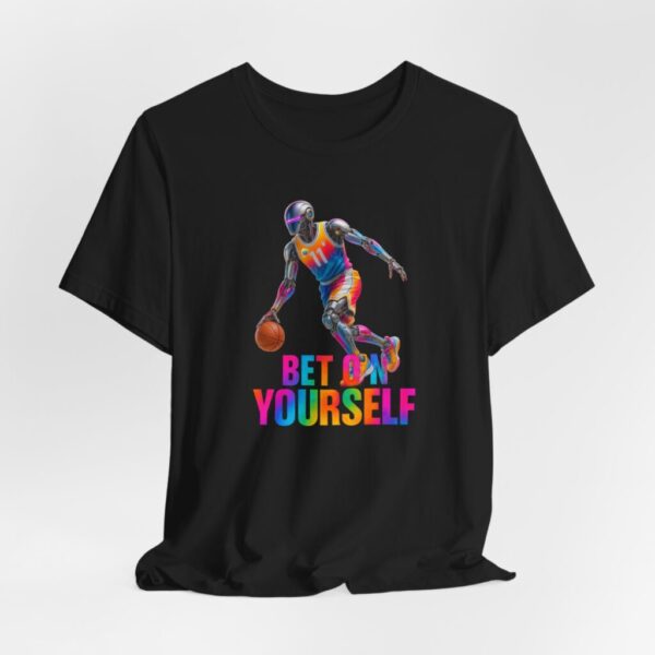 Basketball Tee - Futuristic AI Robot Athlete - Bet On Yourself