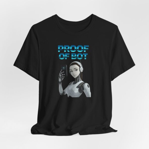 Graphic Tee Unisex Jersey Short Sleeve - A female AI robot taking a selfie
