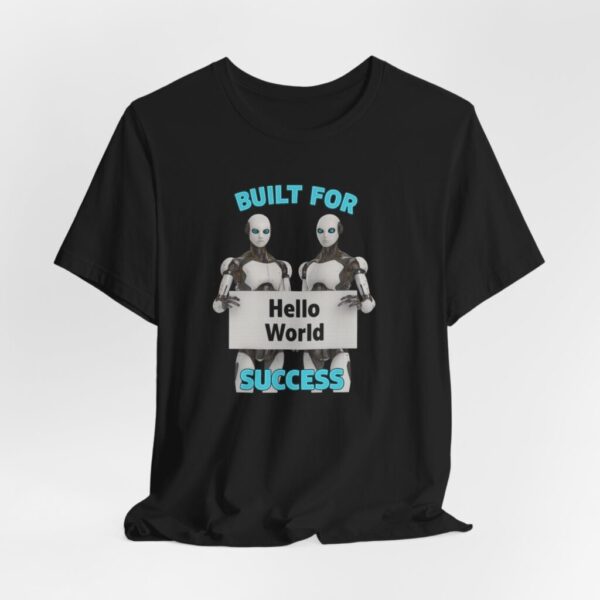 Futuristic AI Tee with 'Hello World' Banner