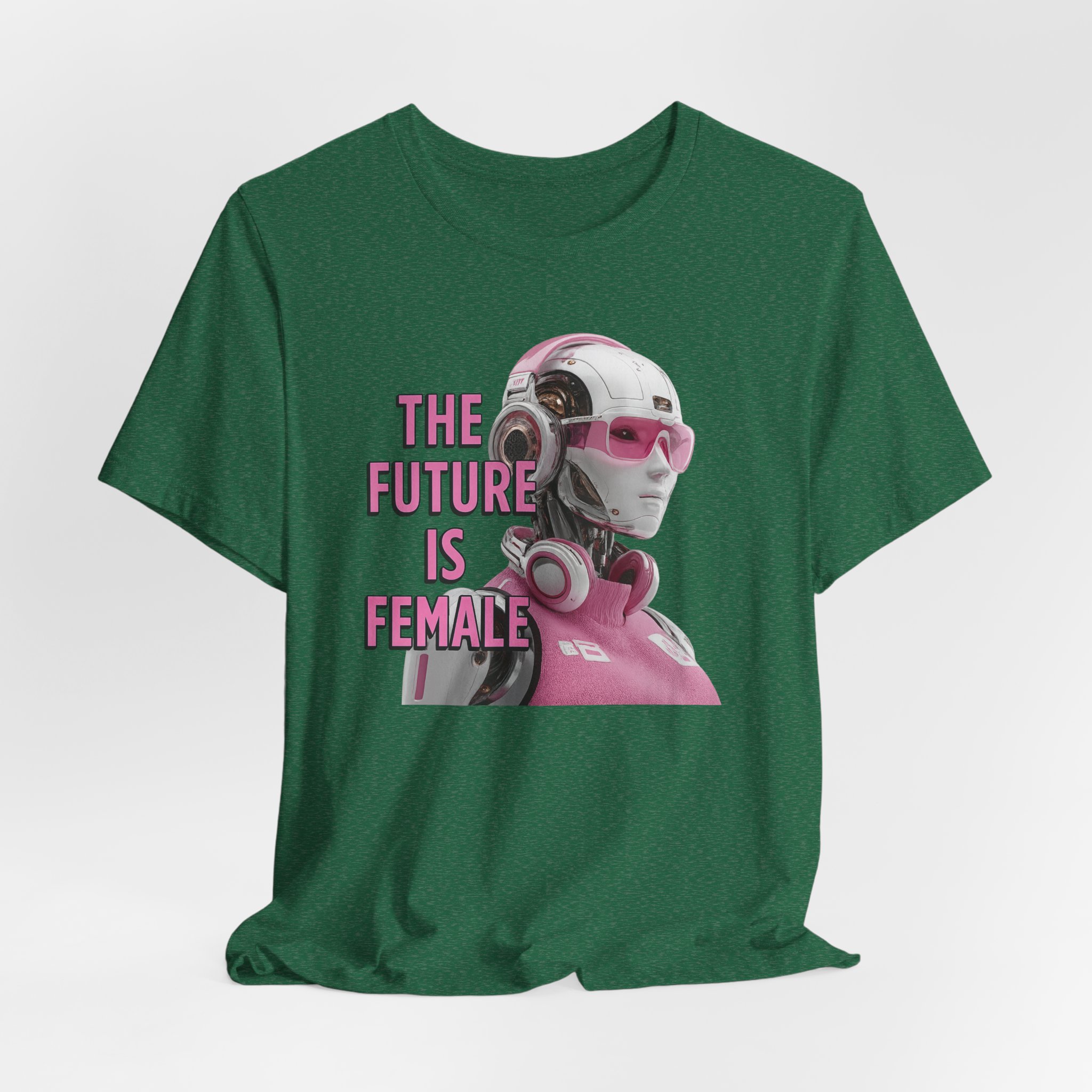 T-Shirt - Futuristic Female AI Robot The Future Is Female Design - Image 2