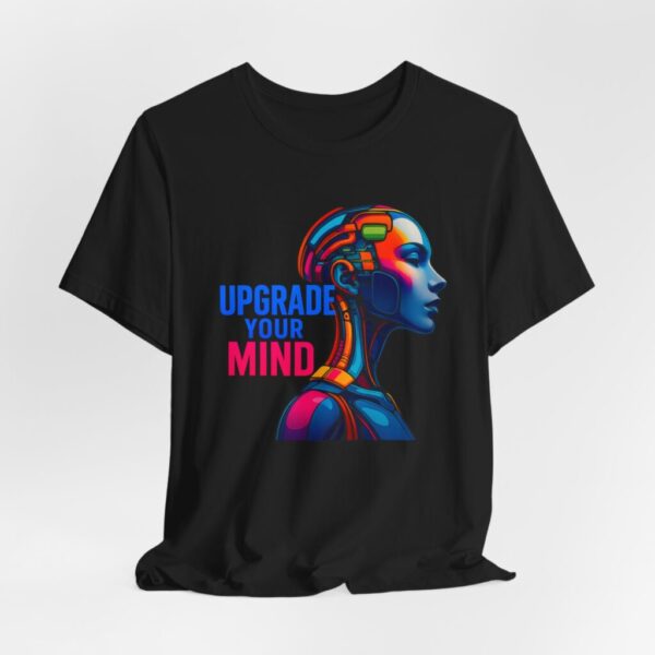 Unisex Tee Upgrade Your Mind Colorful Futuristic AI Head T-Shirt