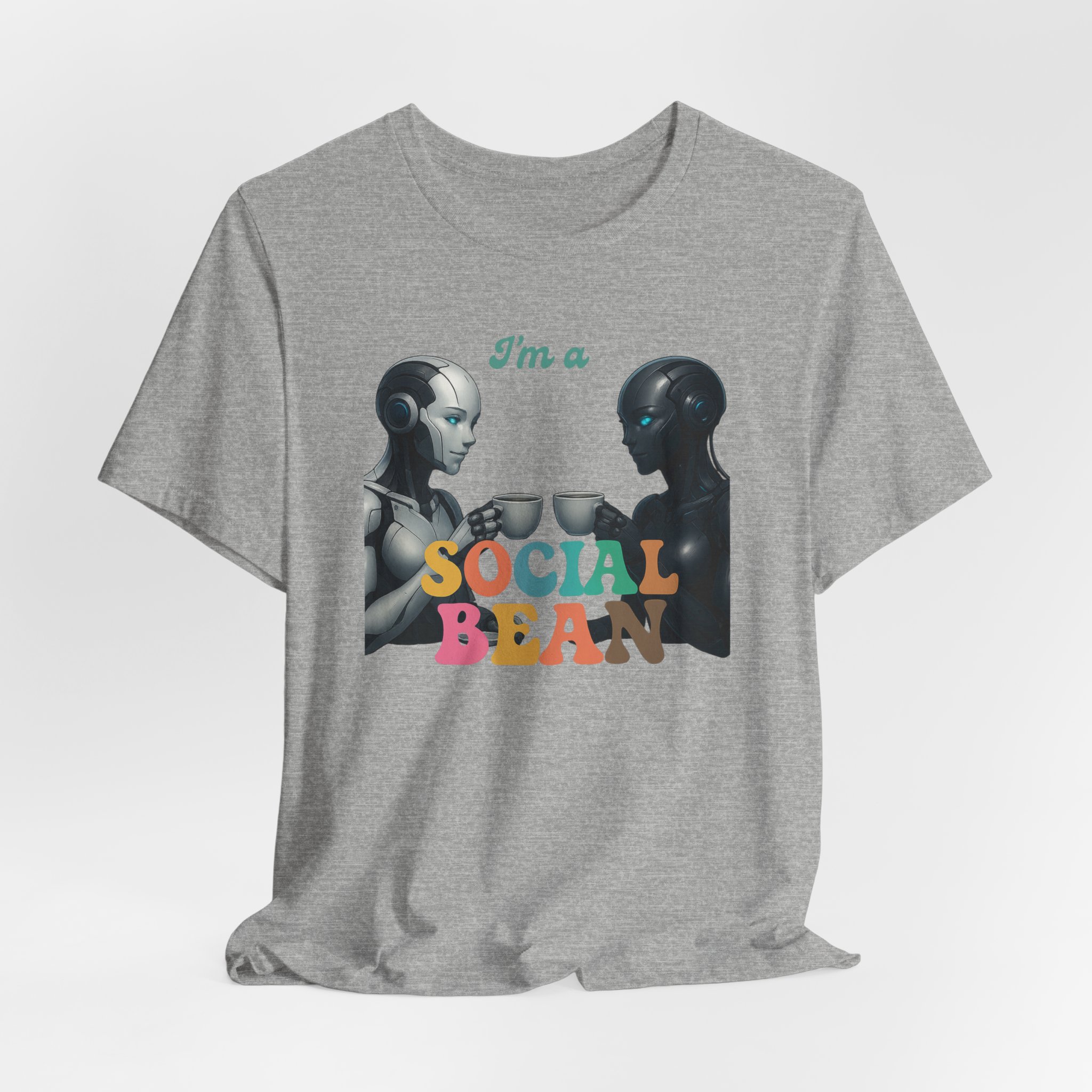 Coffee Lover T-Shirt - 'I'm a Social Bean' Unisex Tee - Image 3