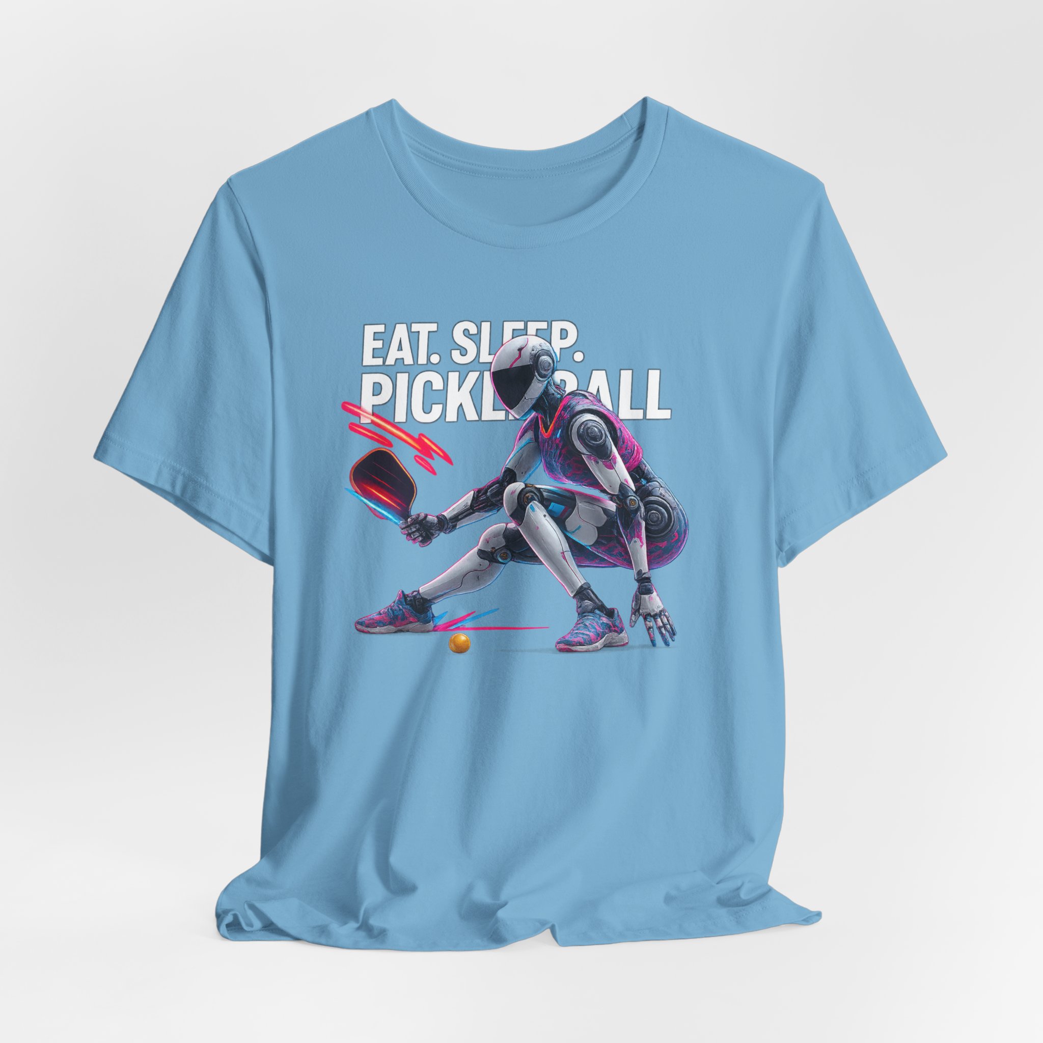 T-Shirt Futuristic Female Humanoid AI Robot Pickleball Tee - Image 6