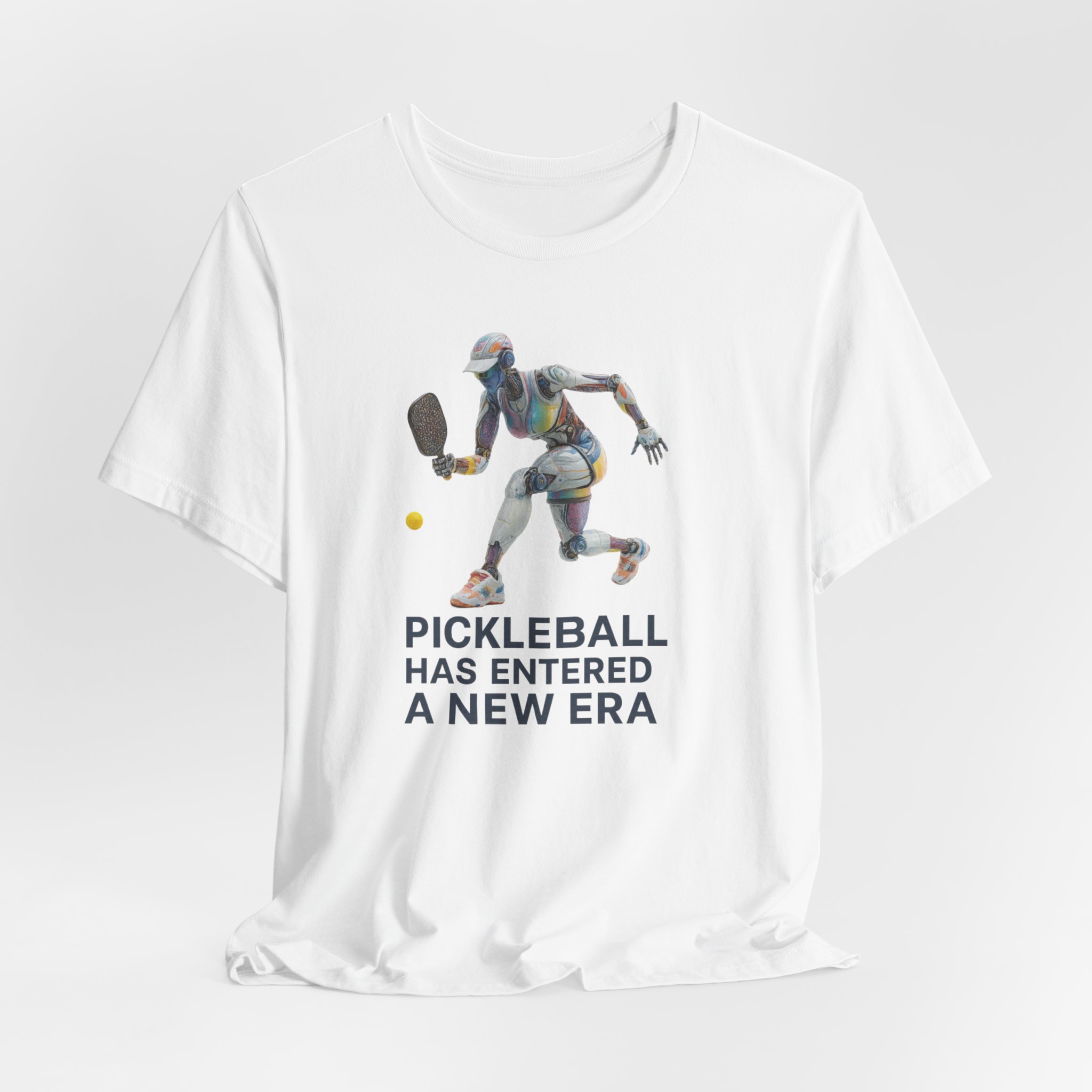T-shirt - Futuristic Female Humanoid AI Robot Pickleball Player Tee - Image 3
