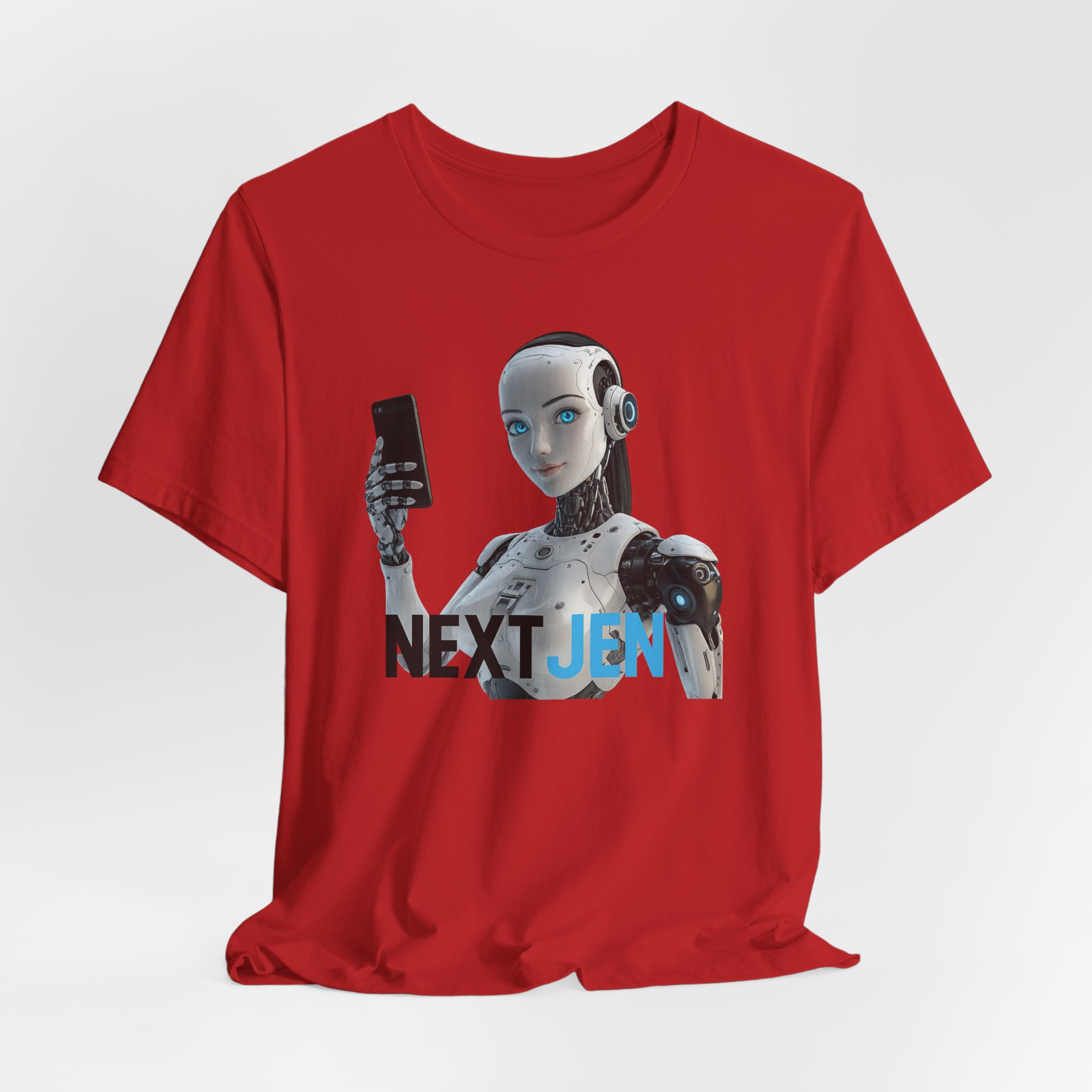 T-Shirt Next Gen Female AI Robot Selfie Tee - Image 5