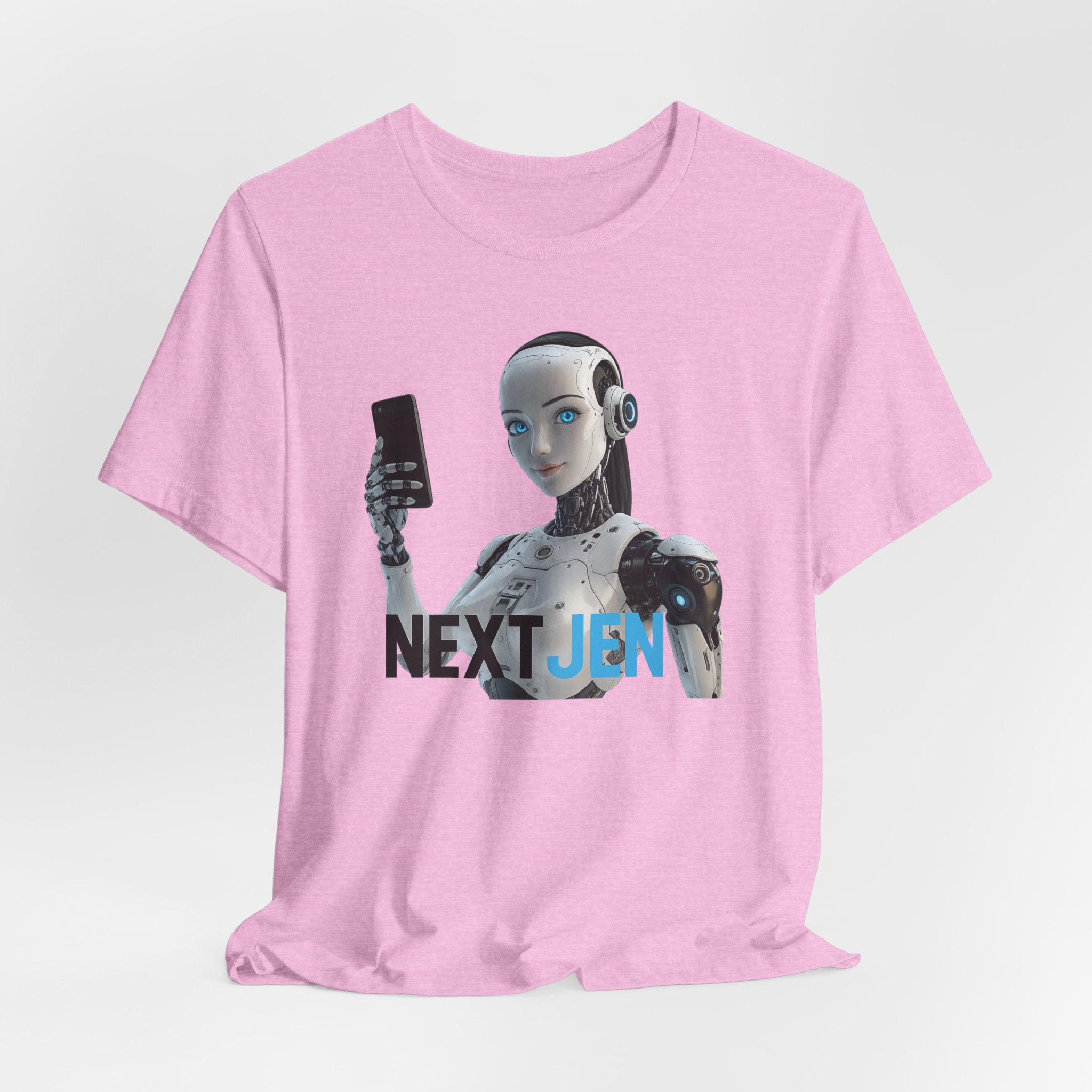 T-Shirt Next Gen Female AI Robot Selfie Tee - Image 4