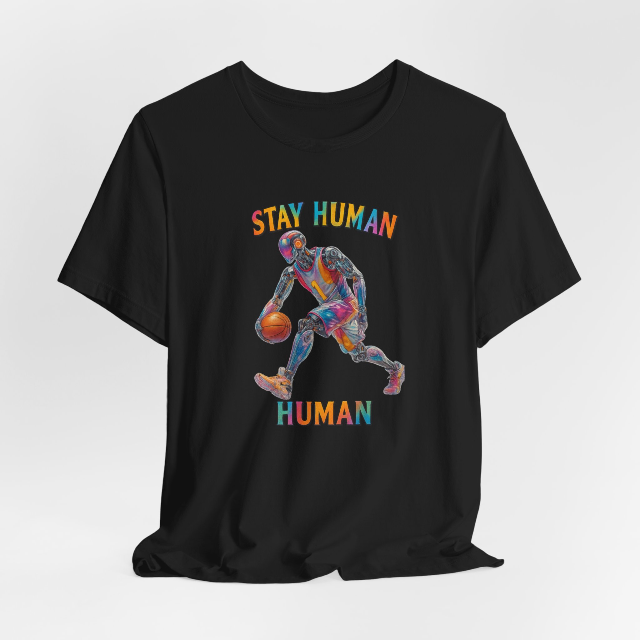 Basketball Tee - Futuristic AI Robot Athlete Design