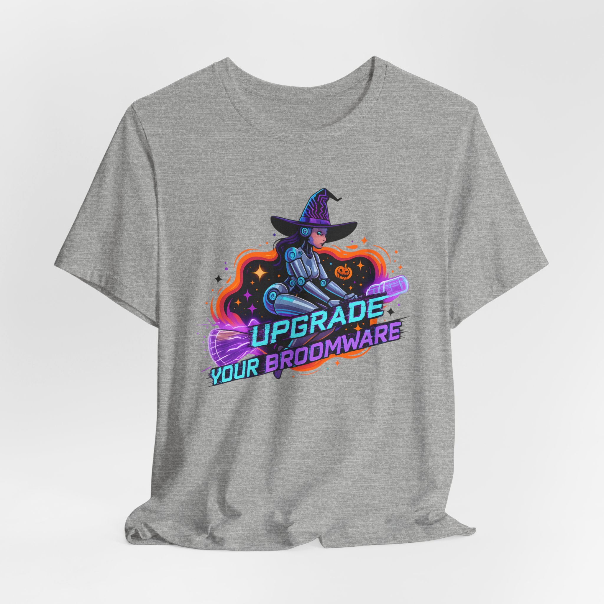 T-Shirt Upgrade Your Broomware Colorful AI Witch Robot
