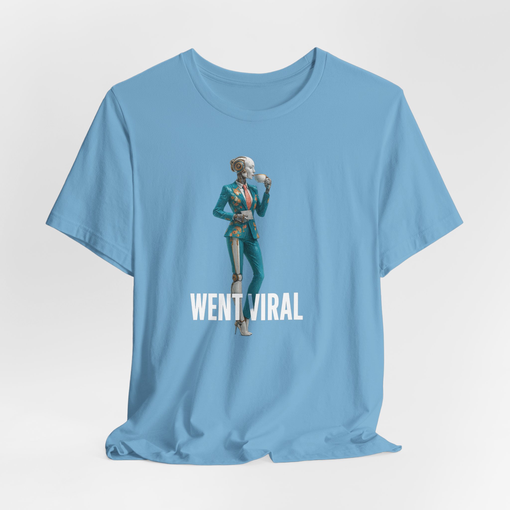 T-Shirt Futuristic Female AI Robot Went Viral Coffee - Image 4